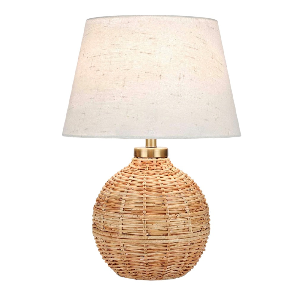 **Lampa stołowa z plecionki - klasyczny design**