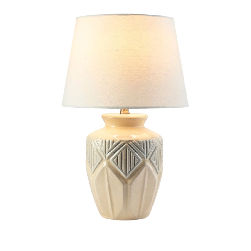 **Lampka stołowa ceramiczna z abażurem – Elegancki design i funkcjonalność**