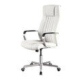 **Ergonomiczny fotel biurowy z regulacją wysokości i białą skórą**