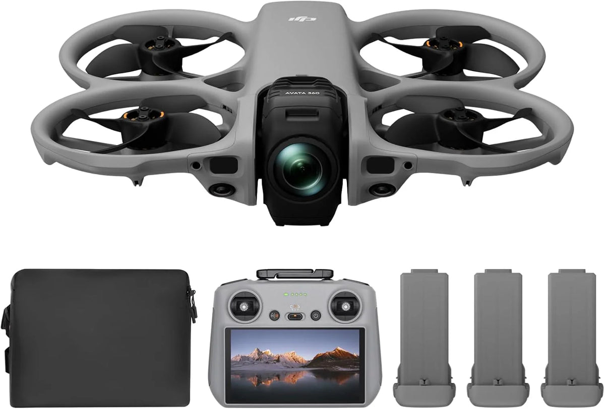 Dji Avata 360 Fly More Combo (Rc 2), Dron 360° Z Obrazowaniem 8K 360° Klasy 1-Calowej Do Fpv I Filmowania Z Powietrza, Dron Z Kamerą 360° I Osłoną Śmi