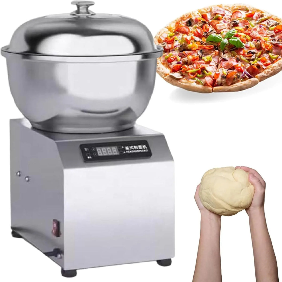 Profesjonalny Mikser Do Ciasta 5 Kg/8 Kg, Timer 0-30 Min, Miska O Wysokości 16/24,5 Cm, Idealny Do Mieszania Nadzienia I Masła Do Ravioli. 8Kg(5Kg)